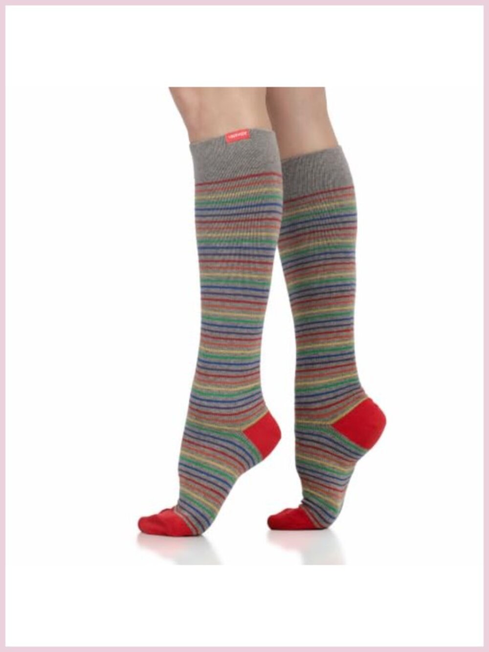 Cotton Graduated Compression Socks 15-20 mmHg Knee High Support